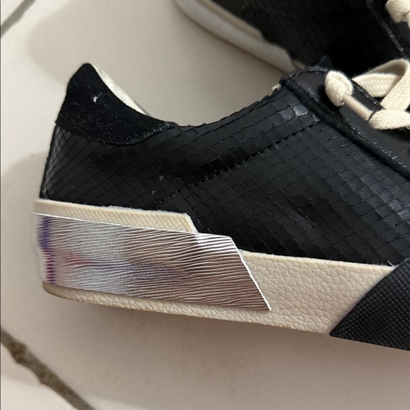 Dolce Vita Black Sneakers with Cream Laces - Picture 3 of 6